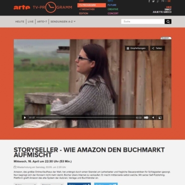 Storyseller – Dokumentation auf Arte