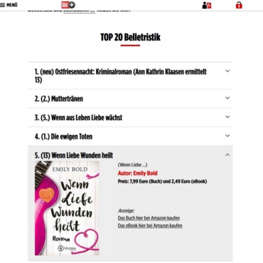 Bild-Bestseller: Wenn Liebe Wunden heilt